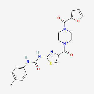 1-(4-(4-(Furan-2-carbonyl)piperazine-1-carbonyl)thiazol-2-yl)-3-(p-tolyl)urea