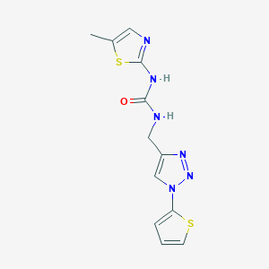 1-(5-Methyl-1,3-thiazol-2-yl)-3-[(1-thiophen-2-yltriazol-4-yl)methyl]urea