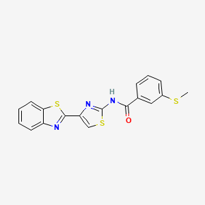 N-[4-(1,3-benzothiazol-2-yl)-1,3-thiazol-2-yl]-3-(methylsulfanyl)benzamide