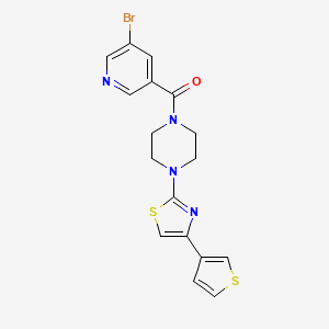 (5-Bromopyridin-3-yl)(4-(4-(thiophen-3-yl)thiazol-2-yl)piperazin-1-yl)methanone