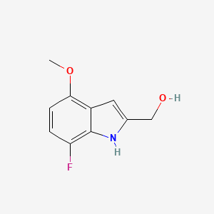 molecular formula C10H10FNO2 B2557094 (7-Fluoro-4-methoxy-1h-indol-2-yl)methanol CAS No. 1378823-69-8
