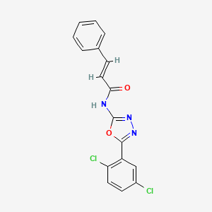 molecular formula C17H11Cl2N3O2 B2557097 N-(5-(2,5-dichlorophenyl)-1,3,4-oxadiazol-2-yl)cinnamamide CAS No. 891133-35-0