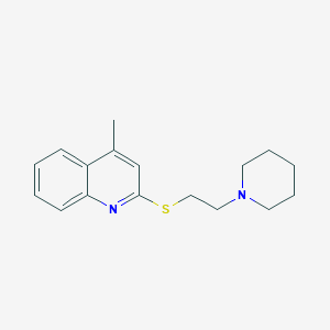 molecular formula C17H22N2S B255712 4-Methyl-2-quinolinyl 2-(1-piperidinyl)ethyl sulfide 