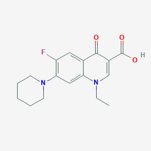 molecular formula C17H19FN2O3 B2557128 1-乙基-6-氟-4-氧代-7-(哌啶-1-基)-1,4-二氢喹啉-3-羧酸 CAS No. 70459-02-8