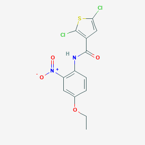 molecular formula C13H10Cl2N2O4S B255713 2,5-dichloro-N-{4-ethoxy-2-nitrophenyl}-3-thiophenecarboxamide 