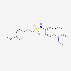 molecular formula C20H24N2O4S B2557140 N-(1-ethyl-2-oxo-1,2,3,4-tetrahydroquinolin-6-yl)-2-(4-methoxyphenyl)ethanesulfonamide CAS No. 921915-33-5
