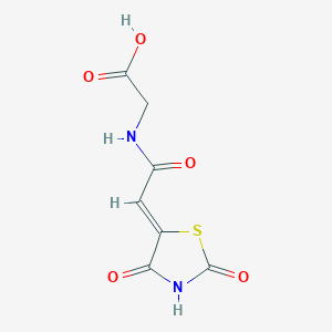 molecular formula C7H6N2O5S B2557141 (Z)-2-(2-(2,4-二氧噻唑烷-5-亚甲基)乙酰氨基)乙酸 CAS No. 638136-37-5