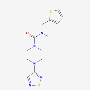 molecular formula C12H15N5OS2 B2557151 4-(1,2,5-thiadiazol-3-yl)-N-[(thiophen-2-yl)methyl]piperazine-1-carboxamide CAS No. 2097913-26-1