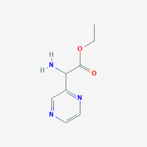 B2557154 Ethyl 2-amino-2-(pyrazin-2-YL)acetate CAS No. 500993-16-8