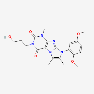 8-(2,5-Dimethoxyphenyl)-3-(3-hydroxypropyl)-1,6,7-trimethyl-1,3,5-trihydro-4-i midazolino[1,2-h]purine-2,4-dione