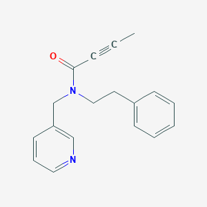 molecular formula C18H18N2O B2557161 N-(2-Phenylethyl)-N-(pyridin-3-ylmethyl)but-2-ynamide CAS No. 2411267-03-1