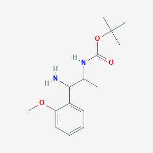 molecular formula C15H24N2O3 B2557168 Tert-butyl N-[1-amino-1-(2-methoxyphenyl)propan-2-yl]carbamate CAS No. 2007390-36-3