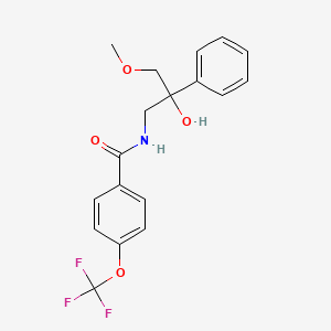 molecular formula C18H18F3NO4 B2557208 N-(2-hydroxy-3-methoxy-2-phenylpropyl)-4-(trifluoromethoxy)benzamide CAS No. 2034238-45-2