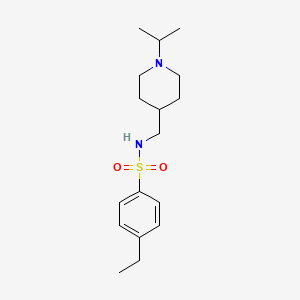 molecular formula C17H28N2O2S B2557241 4-ethyl-N-((1-isopropylpiperidin-4-yl)methyl)benzenesulfonamide CAS No. 952982-67-1