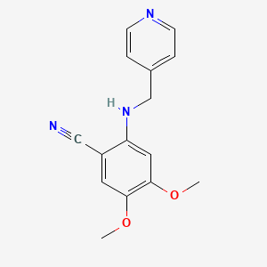 4,5-Dimethoxy-2-[(pyridin-4-ylmethyl)amino]benzonitrile