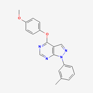 4-(4-Methoxyphenoxy)-1-(3-methylphenyl)pyrazolo[3,4-d]pyrimidine