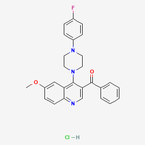 3-Benzoyl-4-[4-(4-fluorophenyl)piperazin-1-yl]-6-methoxyquinoline hydrochloride