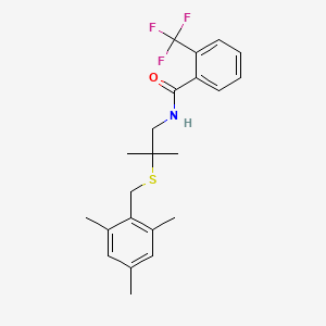N-{2-[(mesitylmethyl)sulfanyl]-2-methylpropyl}-2-(trifluoromethyl)benzenecarboxamide