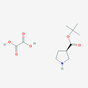 molecular formula C11H19NO6 B2557253 tert-butyl (3R)-pyrrolidine-3-carboxylate;oxalic acid CAS No. 2387567-84-0