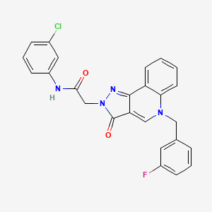 N-(3-chlorophenyl)-2-(5-(3-fluorobenzyl)-3-oxo-3,5-dihydro-2H-pyrazolo[4,3-c]quinolin-2-yl)acetamide