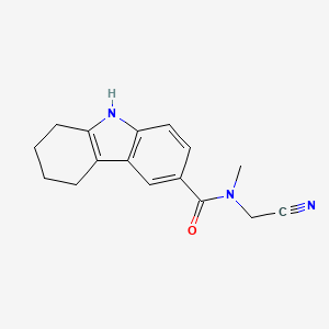 molecular formula C16H17N3O B2557264 N-(cyanomethyl)-N-methyl-2,3,4,9-tetrahydro-1H-carbazole-6-carboxamide CAS No. 1797906-69-4