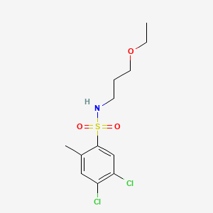 4,5-dichloro-N-(3-ethoxypropyl)-2-methylbenzenesulfonamide