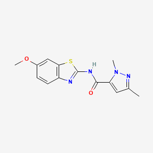 N-(6-methoxybenzo[d]thiazol-2-yl)-1,3-dimethyl-1H-pyrazole-5-carboxamide