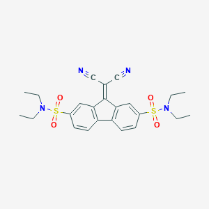 molecular formula C24H26N4O4S2 B255727 9-(dicyanomethylidene)-N,N,N',N'-tetraethyl-9H-fluorene-2,7-disulfonamide 