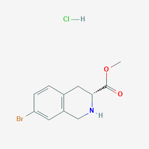 Methyl (3R)-7-bromo-1,2,3,4-tetrahydroisoquinoline-3-carboxylate;hydrochloride
