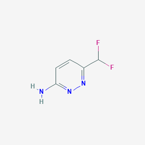 molecular formula C5H5F2N3 B2557276 6-(Difluoromethyl)pyridazin-3-amine CAS No. 1706450-11-4
