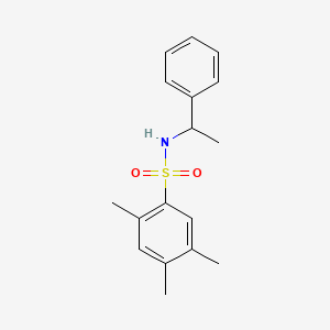 molecular formula C17H21NO2S B2557277 2,4,5-trimethyl-N-(1-phenylethyl)benzenesulfonamide CAS No. 1018190-83-4