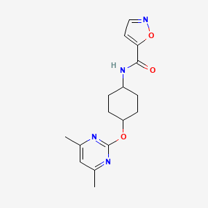 N-((1r,4r)-4-((4,6-dimethylpyrimidin-2-yl)oxy)cyclohexyl)isoxazole-5-carboxamide
