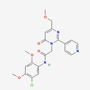 molecular formula C21H21ClN4O5 B2557293 N-(5-chloro-2,4-dimethoxyphenyl)-2-(4-(methoxymethyl)-6-oxo-2-(pyridin-4-yl)pyrimidin-1(6H)-yl)acetamide CAS No. 1421446-15-2
