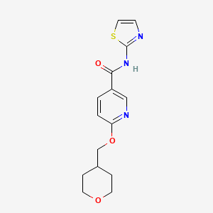 6-((tetrahydro-2H-pyran-4-yl)methoxy)-N-(thiazol-2-yl)nicotinamide