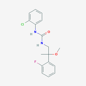 molecular formula C17H18ClFN2O2 B2557302 1-(2-Chlorophenyl)-3-(2-(2-fluorophenyl)-2-methoxypropyl)urea CAS No. 1797355-85-1