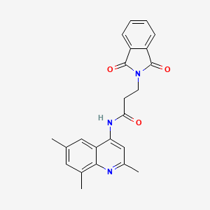 3-(1,3-dioxoisoindolin-2-yl)-N-(2,6,8-trimethylquinolin-4-yl)propanamide