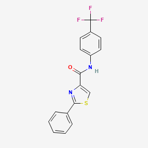 2-phenyl-N-[4-(trifluoromethyl)phenyl]-1,3-thiazole-4-carboxamide