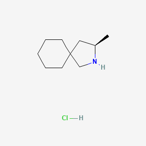 molecular formula C10H20ClN B2557323 (3R)-3-Methyl-2-azaspiro[4.5]decane;hydrochloride CAS No. 2418593-39-0