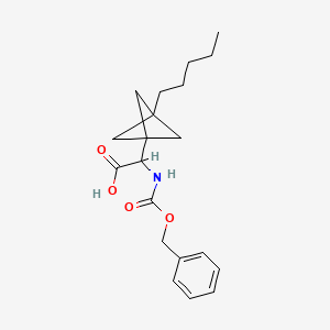 2-(3-Pentyl-1-bicyclo[1.1.1]pentanyl)-2-(phenylmethoxycarbonylamino)acetic acid