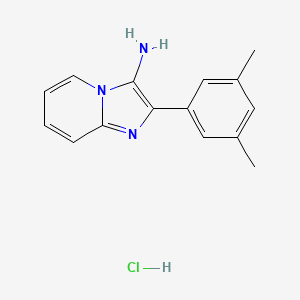 2-(3,5-Dimethylphenyl)imidazo[1,2-a]pyridin-3-amine;hydrochloride