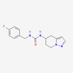 molecular formula C15H17FN4O B2557343 1-(4-Fluorobenzyl)-3-(4,5,6,7-tetrahydropyrazolo[1,5-a]pyridin-5-yl)urea CAS No. 2034488-81-6