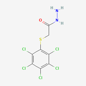 molecular formula C8H5Cl5N2OS B2557351 2-[(Pentachlorophenyl)thio]acetohydrazide CAS No. 89978-39-2