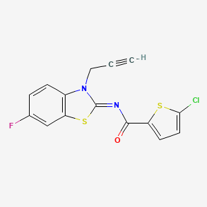 molecular formula C15H8ClFN2OS2 B2557353 (Z)-5-氯-N-(6-氟-3-(丙-2-炔-1-基)苯并[d]噻唑-2(3H)-亚甲基)噻吩-2-甲酰胺 CAS No. 865181-54-0