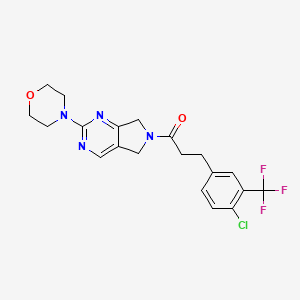 3-(4-chloro-3-(trifluoromethyl)phenyl)-1-(2-morpholino-5H-pyrrolo[3,4-d]pyrimidin-6(7H)-yl)propan-1-one