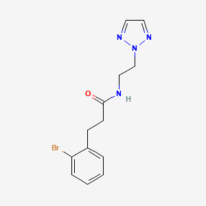 molecular formula C13H15BrN4O B2557366 N-(2-(2H-1,2,3-三唑-2-基)乙基)-3-(2-溴苯基)丙酰胺 CAS No. 2310156-85-3