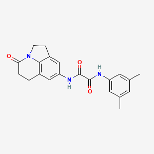 molecular formula C21H21N3O3 B2557370 N1-(3,5-二甲苯基)-N2-(4-氧代-2,4,5,6-四氢-1H-吡咯并[3,2,1-ij]喹啉-8-基)草酰胺 CAS No. 898419-13-1