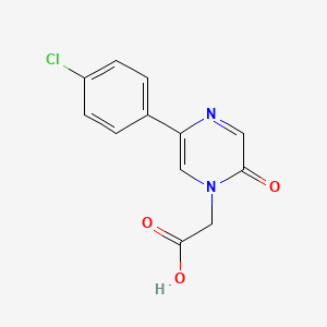 molecular formula C12H9ClN2O3 B2557374 2-(5-(4-氯苯基)-2-氧代吡嗪-1(2H)-基)乙酸 CAS No. 1010886-62-0