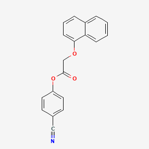 molecular formula C19H13NO3 B2557377 4-Cyanophenyl 2-(naphthalen-1-yloxy)acetate CAS No. 391229-07-5