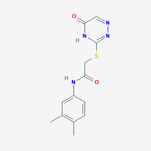 molecular formula C13H14N4O2S B2557379 N-(3,4-dimethylphenyl)-2-((5-oxo-4,5-dihydro-1,2,4-triazin-3-yl)thio)acetamide CAS No. 877432-99-0