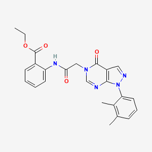 molecular formula C24H23N5O4 B2557382 ethyl 2-(2-(1-(2,3-dimethylphenyl)-4-oxo-1H-pyrazolo[3,4-d]pyrimidin-5(4H)-yl)acetamido)benzoate CAS No. 894992-51-9